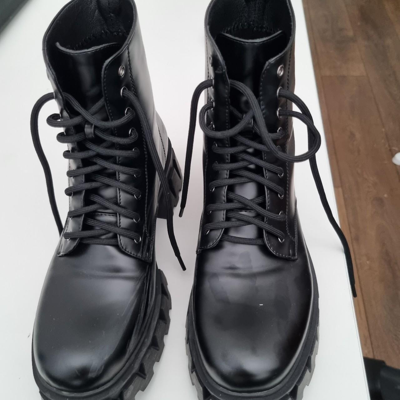 Koi shadow platform lace up boots in black. Just... - Depop