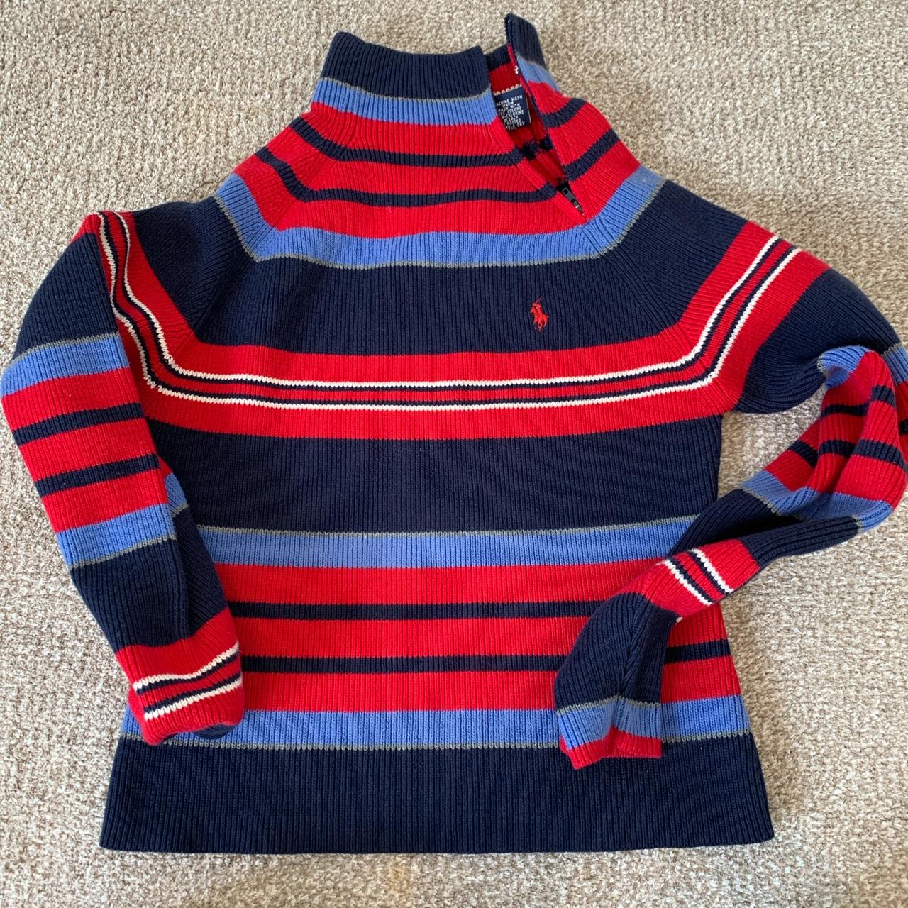 official ralph lauren zip up turtleneck jumper, worn... - Depop