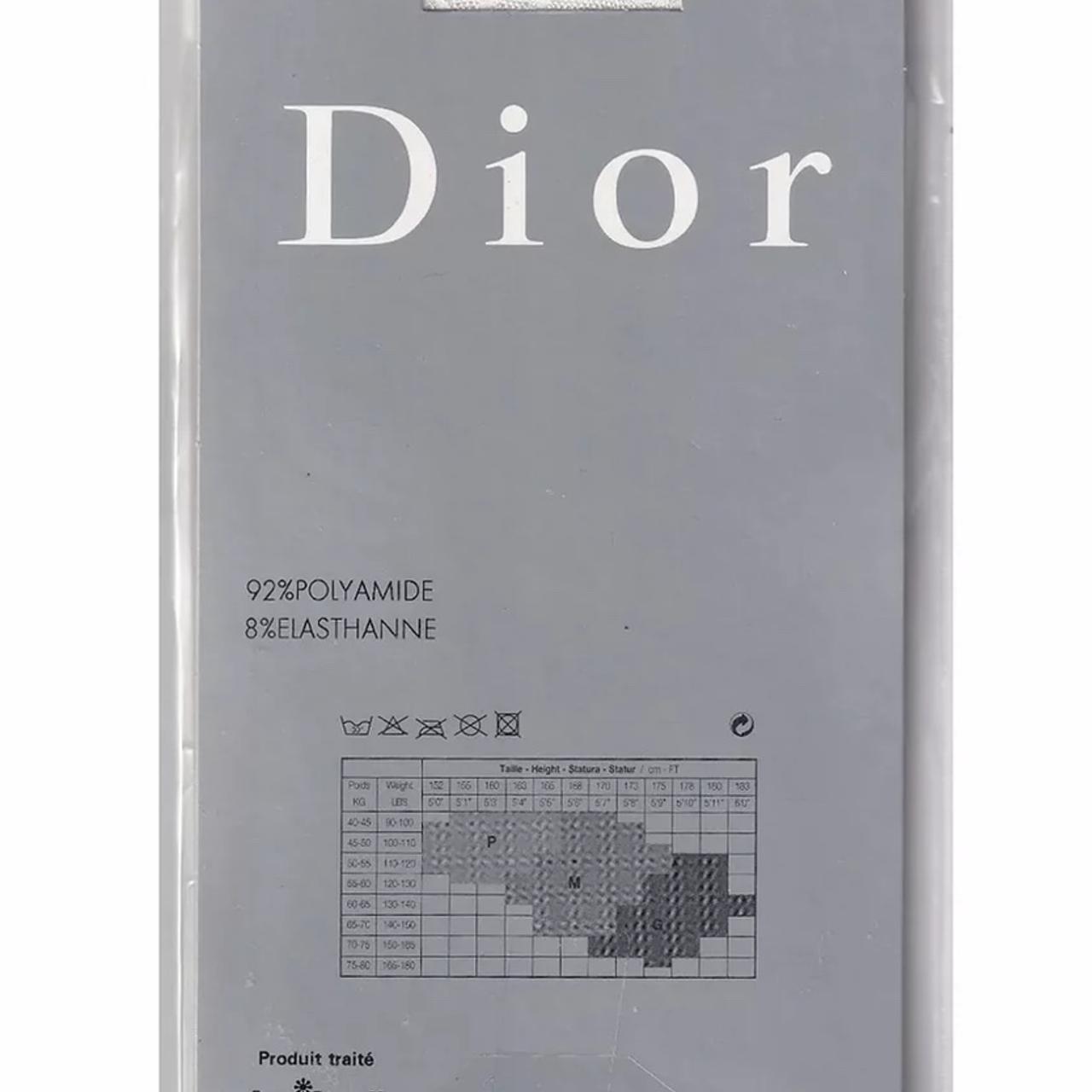 Stunning Dior white knee high tights with all over