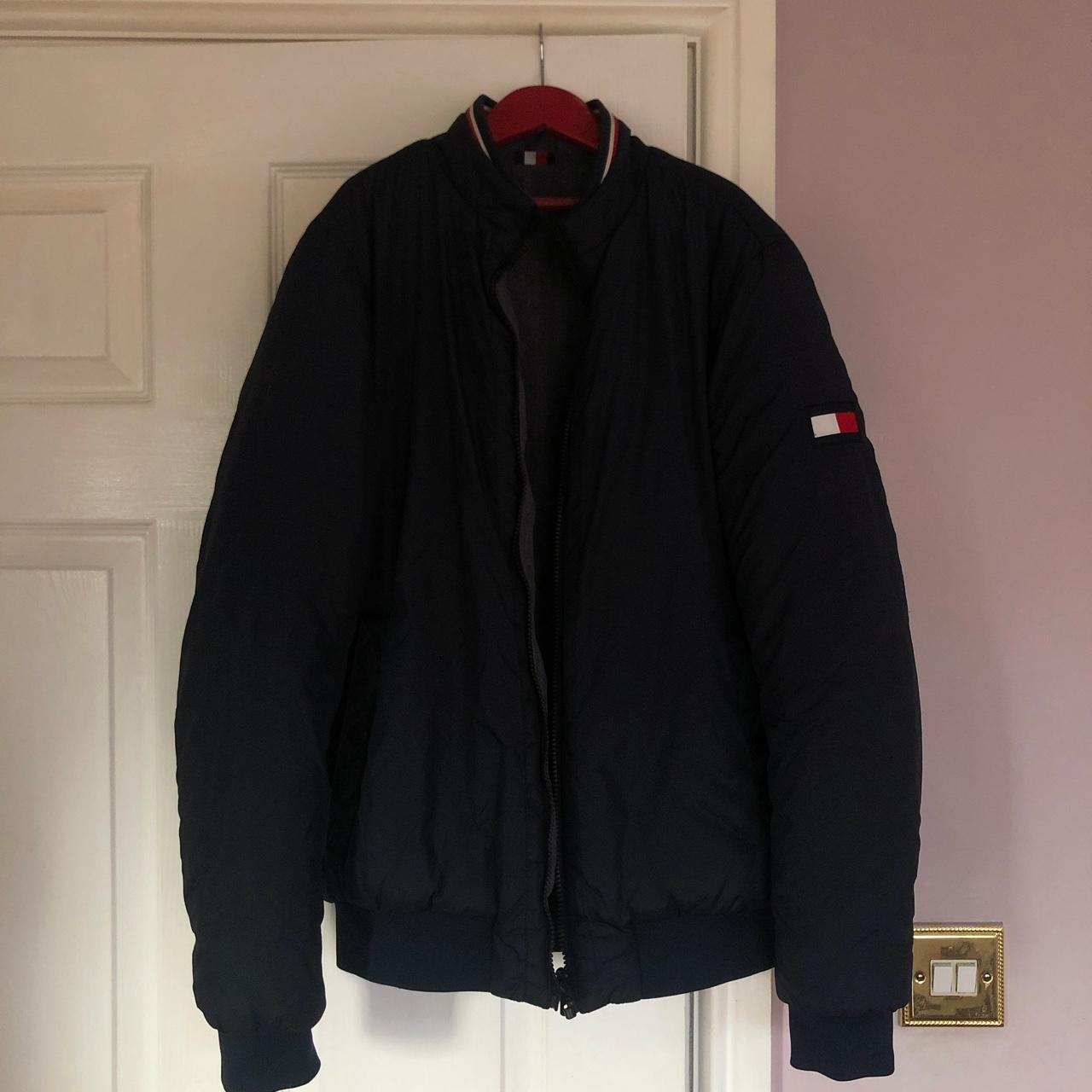 Tommy Hilfiger Men's Navy and Blue Jacket | Depop