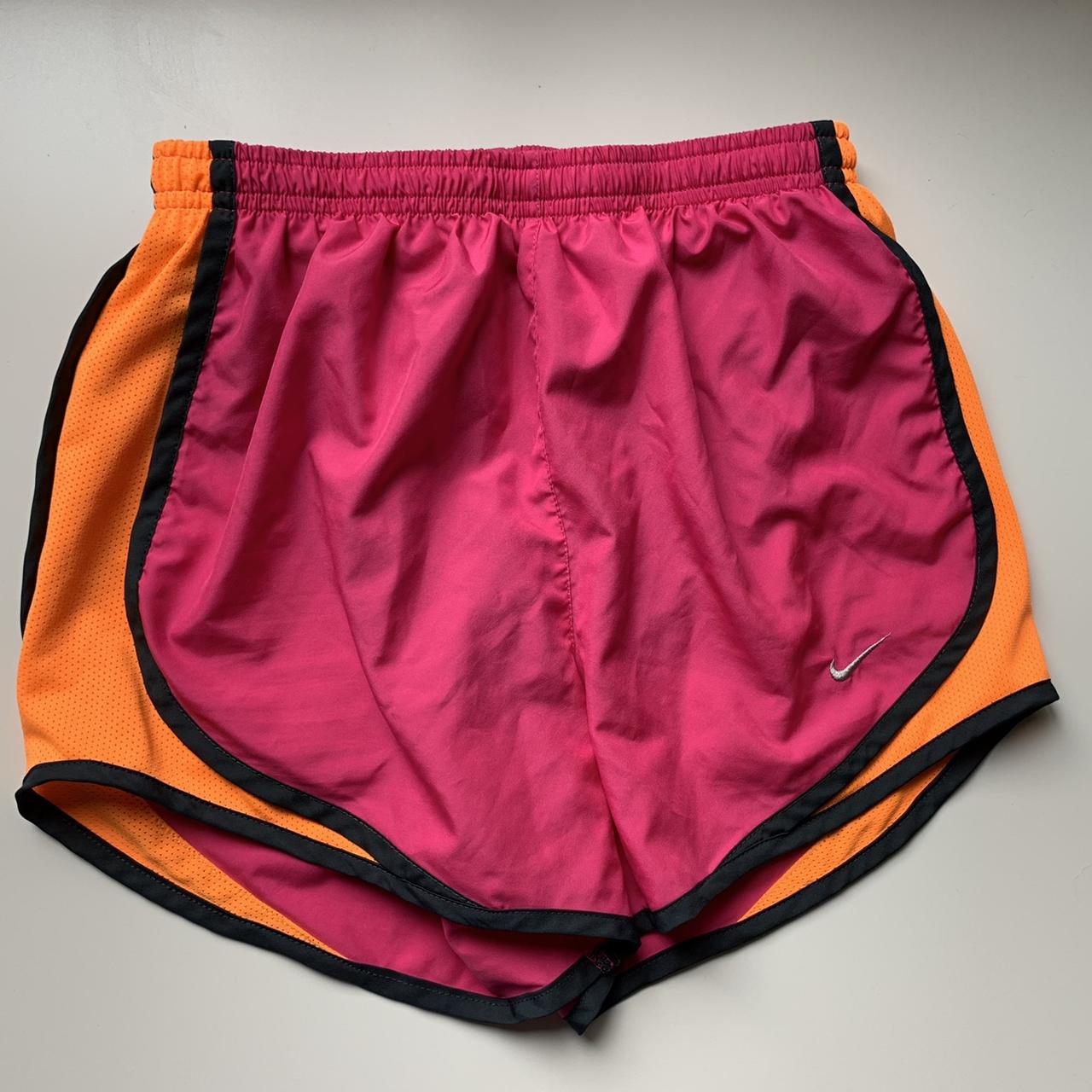 pink and orange nike shorts