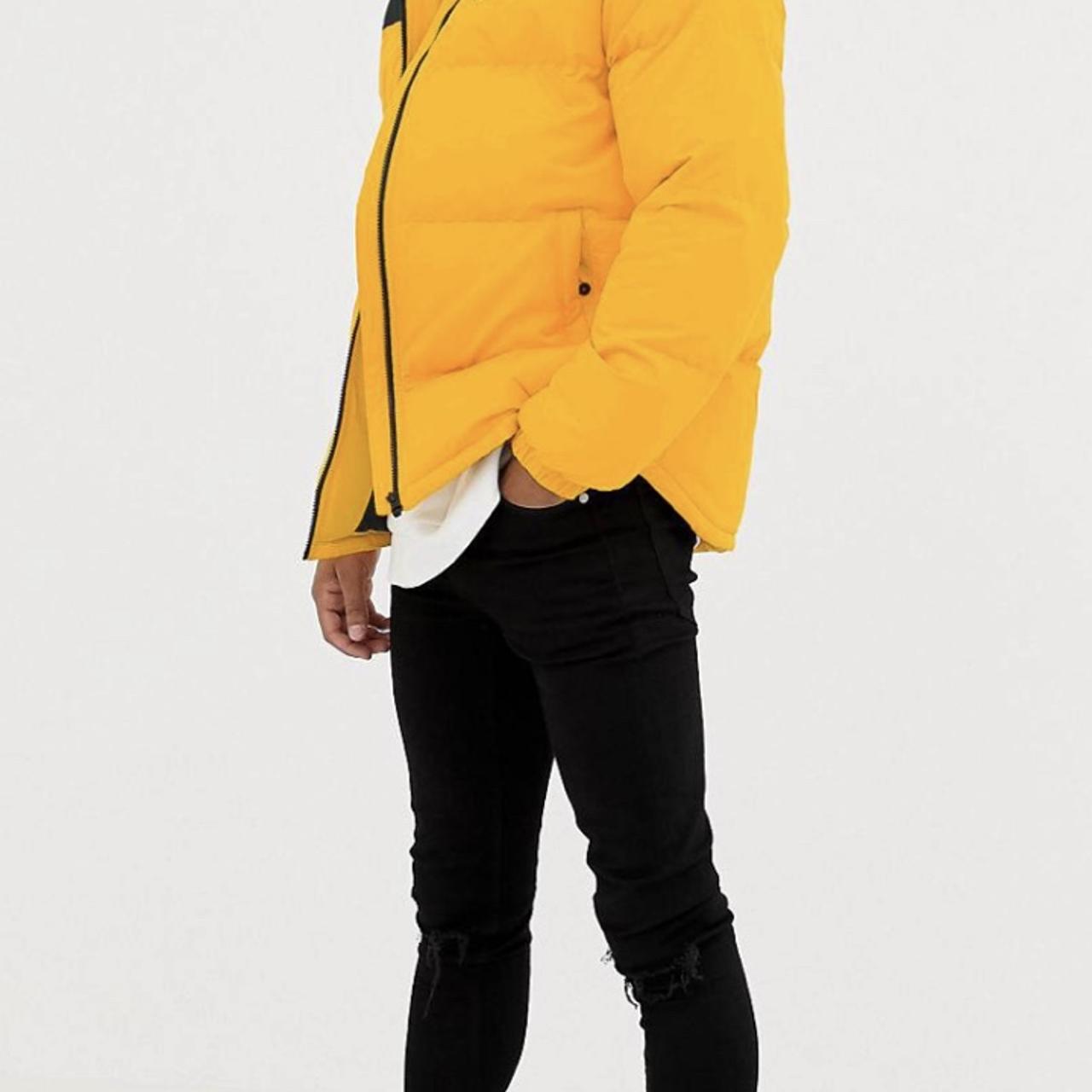 converse puffer jacket in yellow