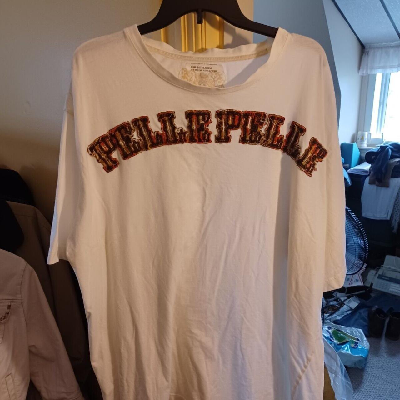 Pelle Pelle Men's White and Brown T-shirt