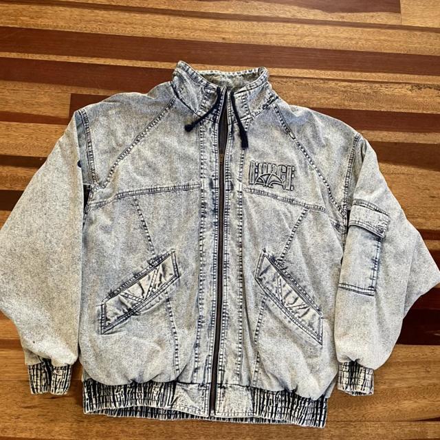 Vintage Nike Force Andre Agassi denim jacket with... - Depop