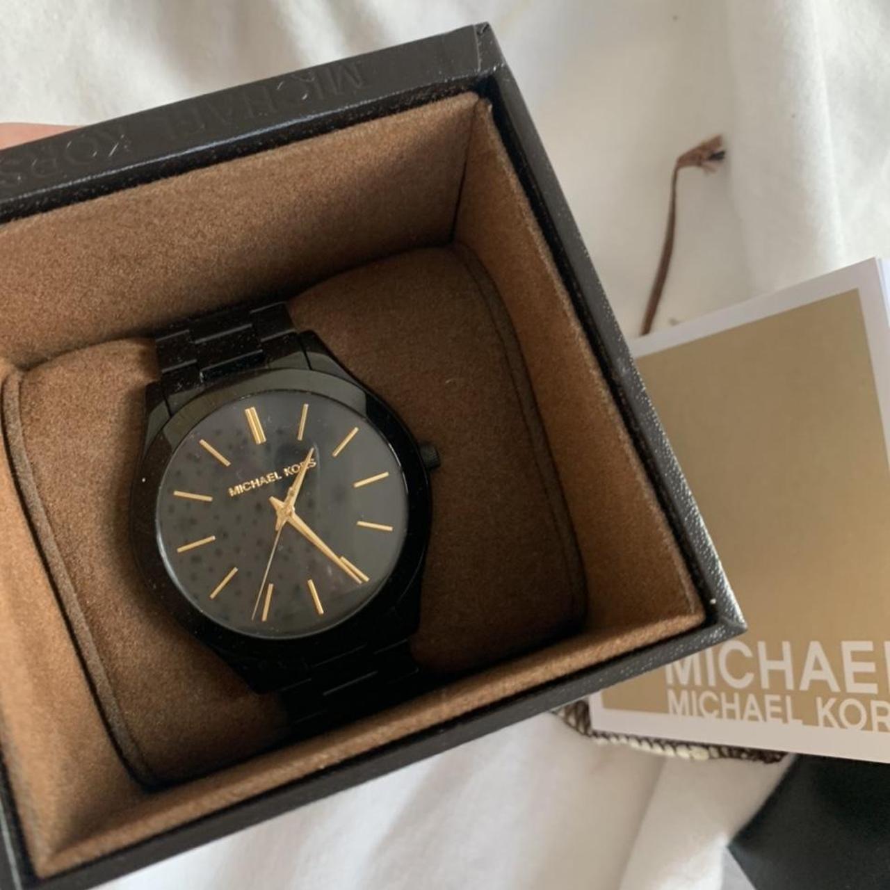 Michael kors women's slim runway black watch mk3221 best sale