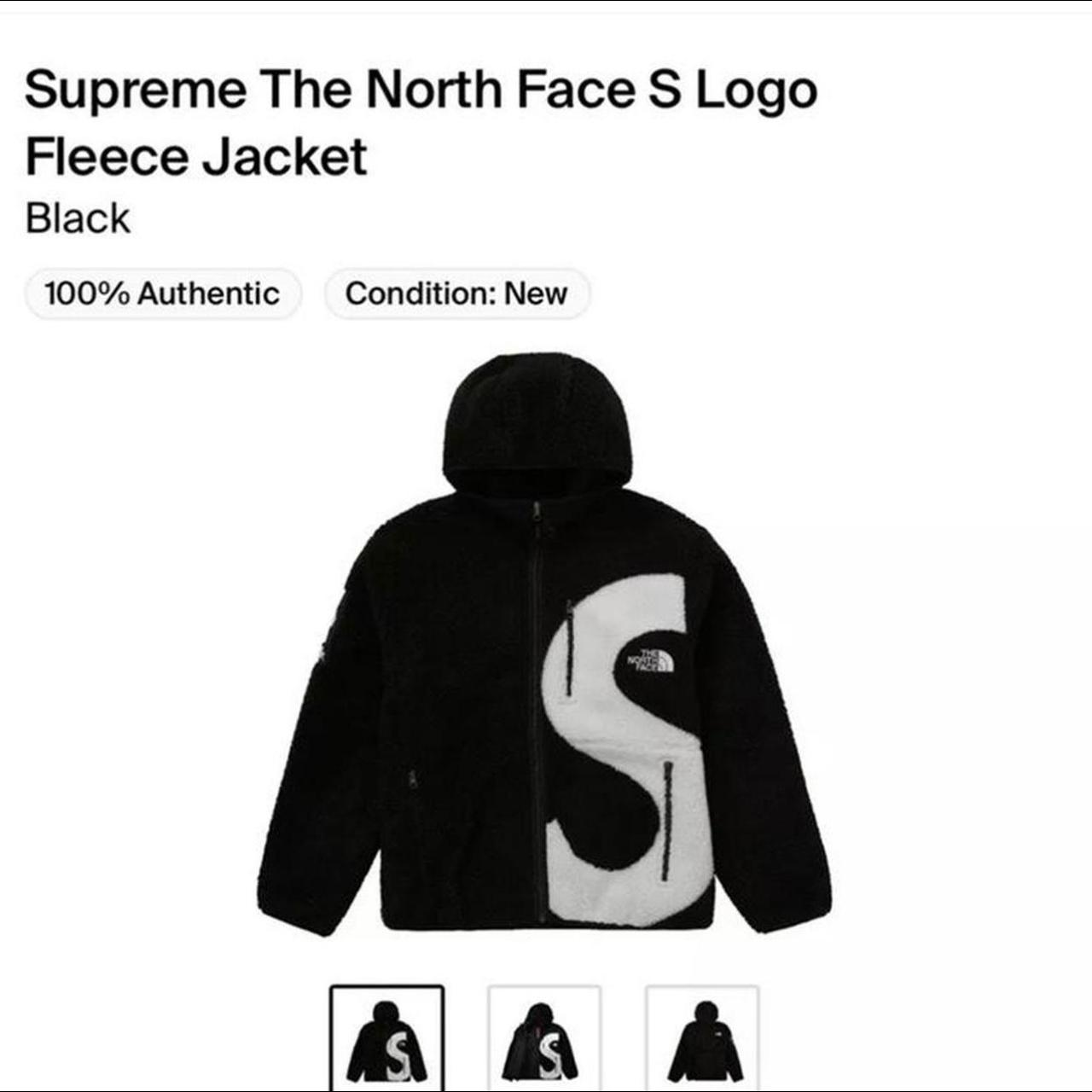 Supreme X The North Face S Logo Fleece Jacket 1000... - Depop