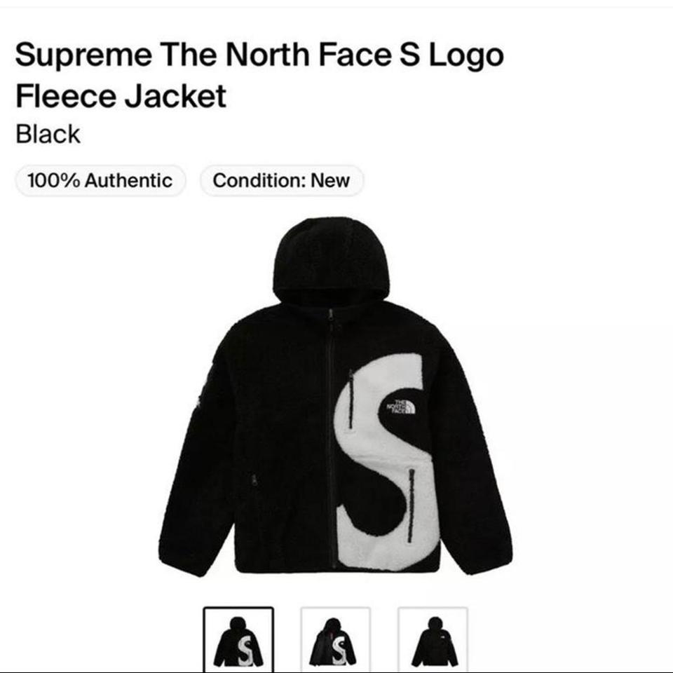 Supreme X The North Face S Logo Fleece Jacket 1000... - Depop