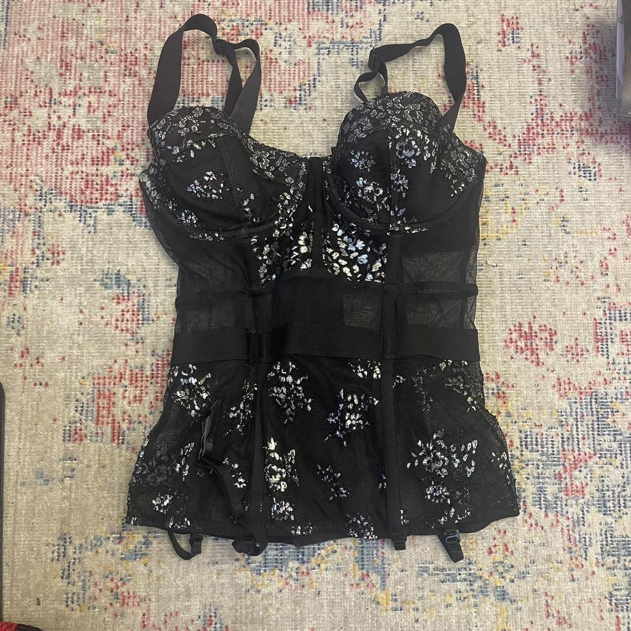 Black Victoria Secret Corset Top Size 32b with... Depop