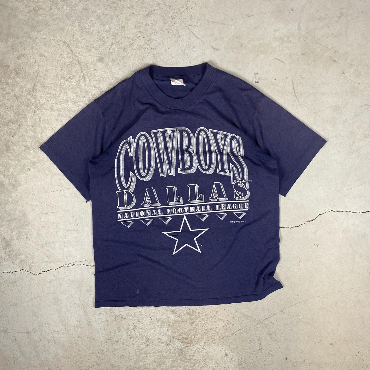 Dallas Cowboys T Shirt Mens Large NFL Football Grey Blue White