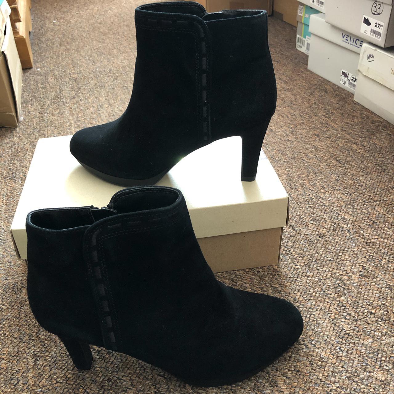 clarks black booties