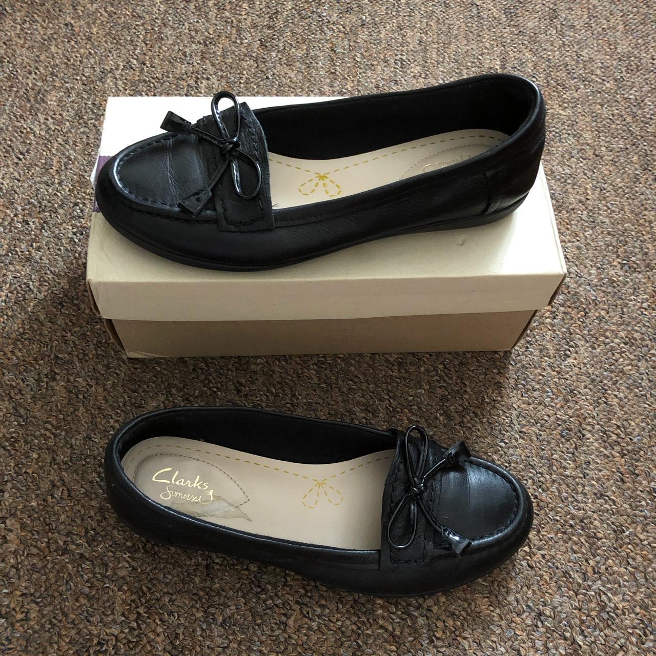 black leather loafers size 4