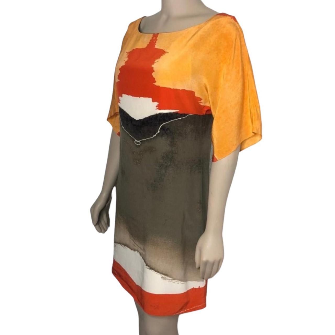 alice + olivia Women's Orange and Grey Dress (2)