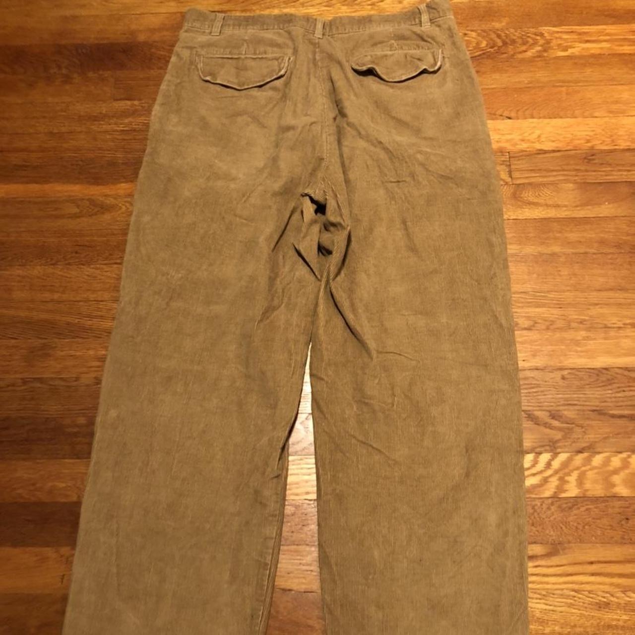 Baggy light brown corduroy pants. 34x34 but cropped... - Depop