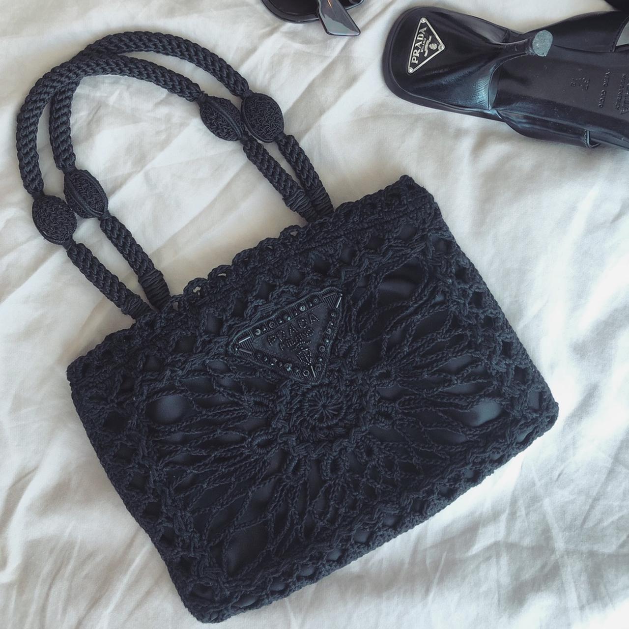 Vintage Prada crochet mini bag so extremely rarez Depop