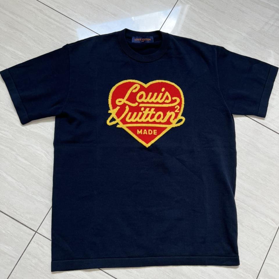 T-shirt Louis Vuitton x Nigo Navy size S International in Cotton - 34529183