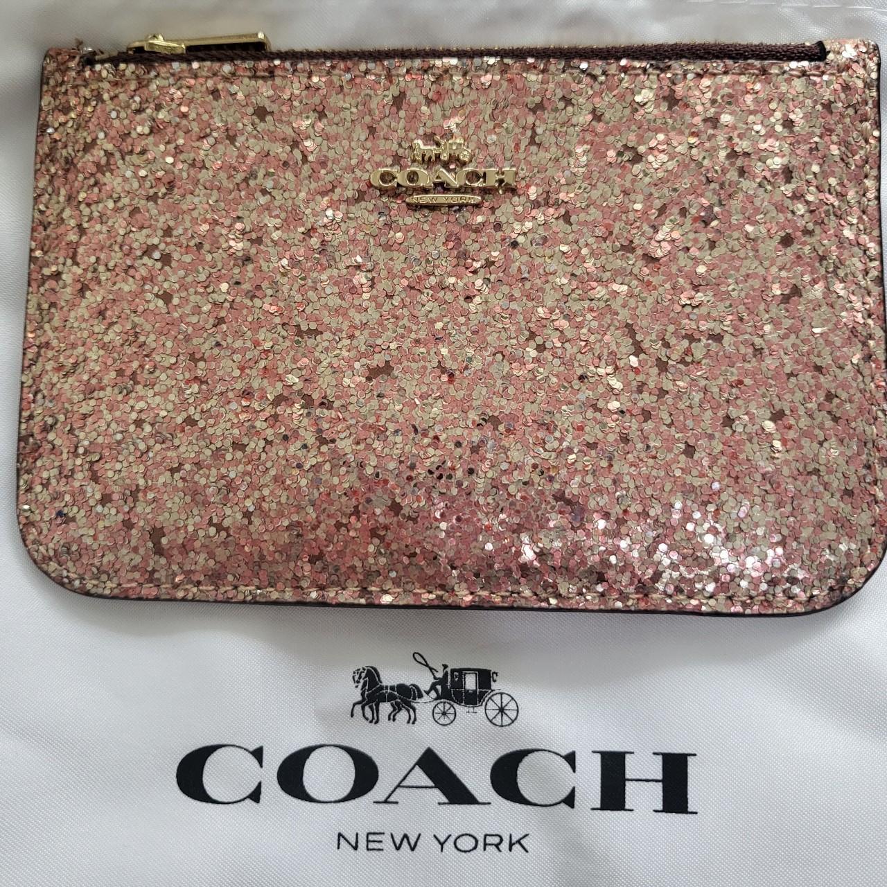 coach glitter card case