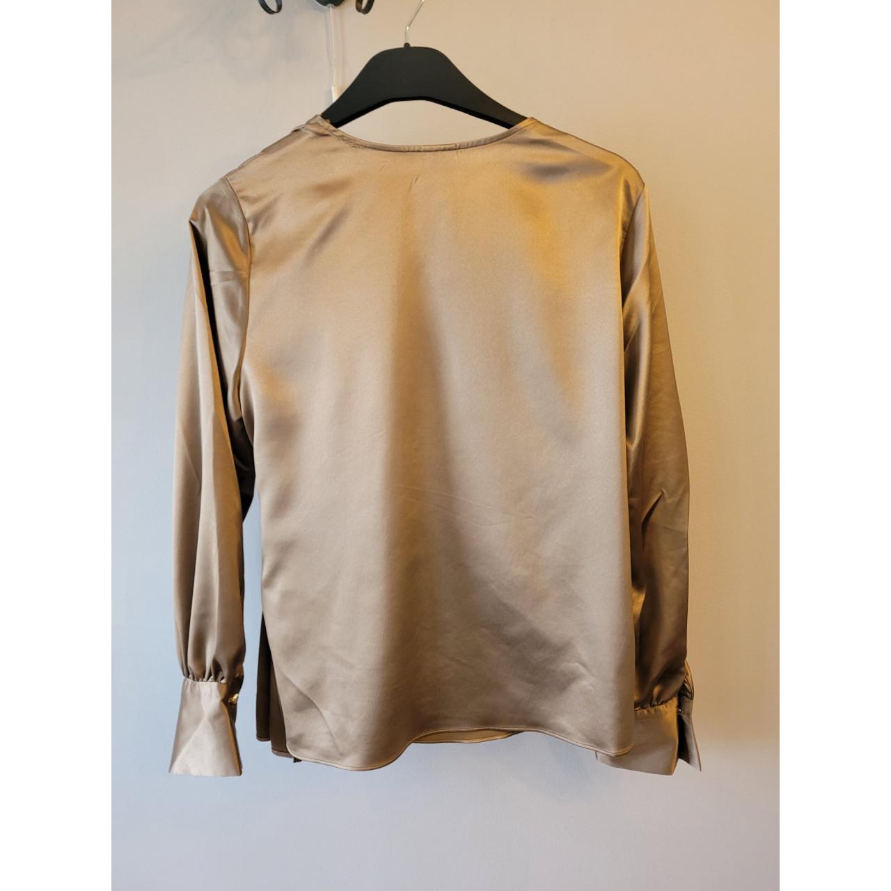 River Island Women's Tan and Gold Blouse (3)