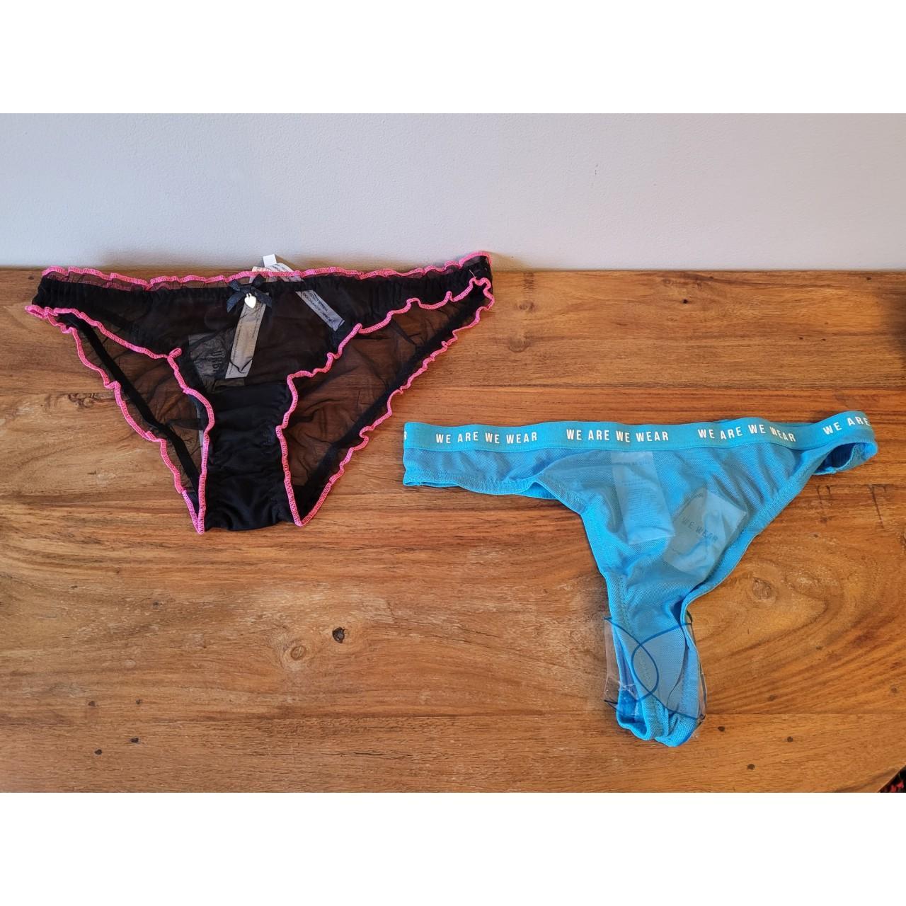 Urban Outfitters Mesh Underwear Twin Pack In Black &... Depop