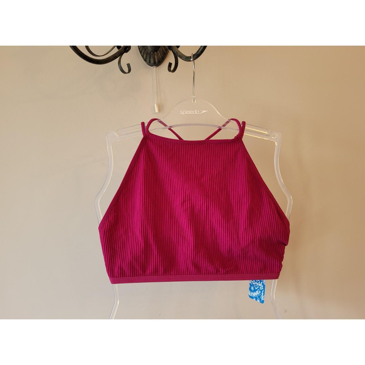 Free People Intimately High Neck Strappy Bra In Pink... - Depop