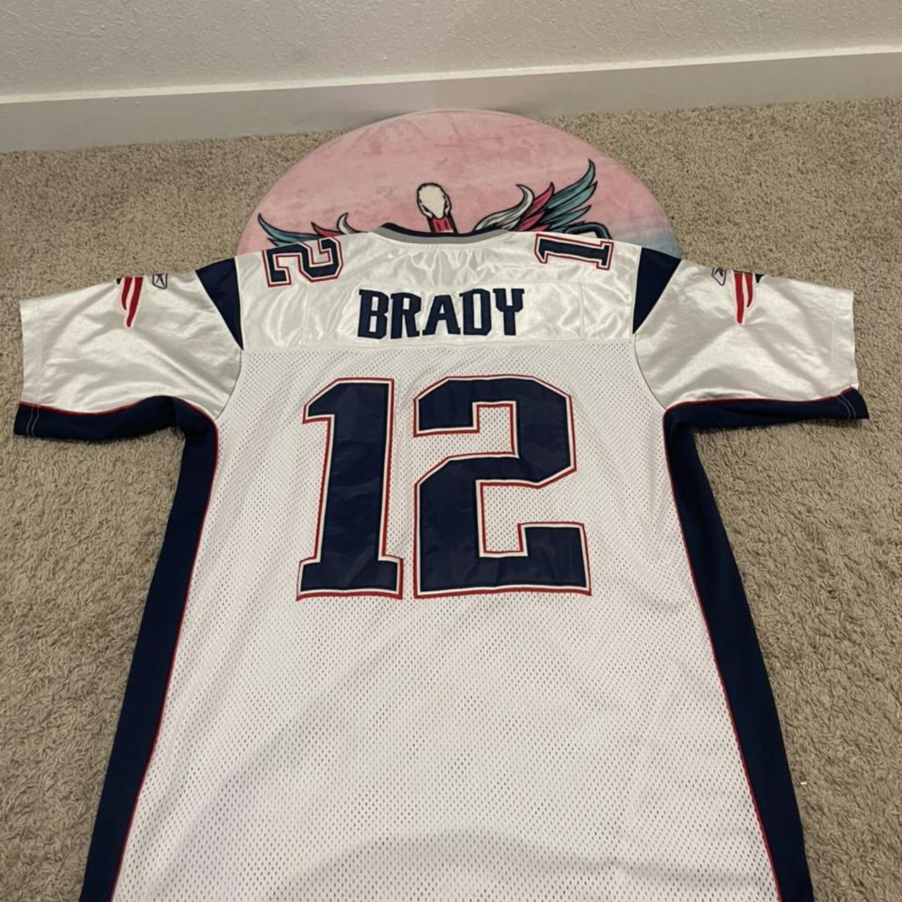 New England Patriots #12 Tom Brady Reebok Jersey - Depop