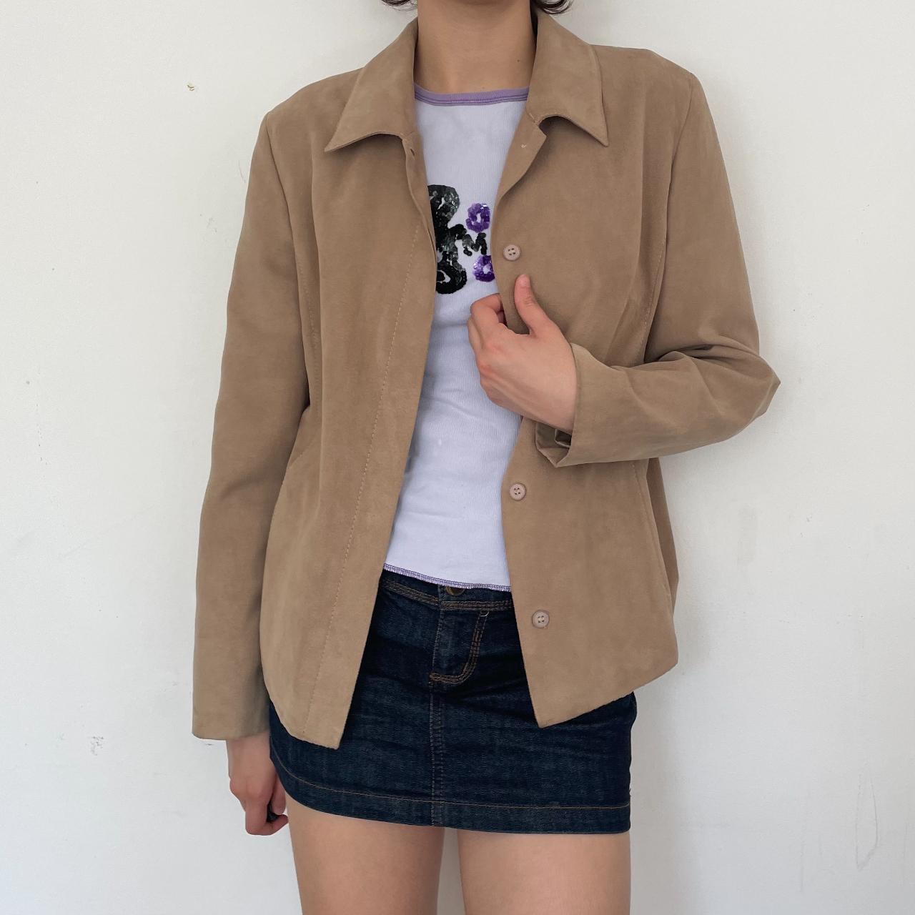 Southern cotton vintage suede jacket beige /... - Depop