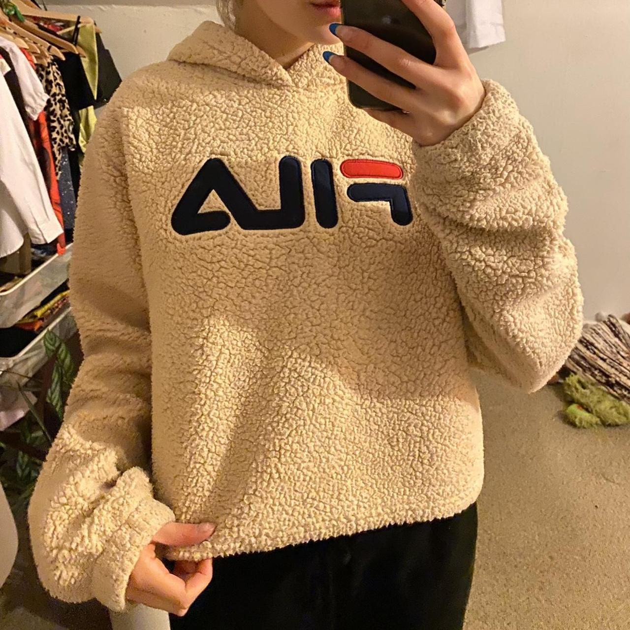 Fila teddy store bear hoodie