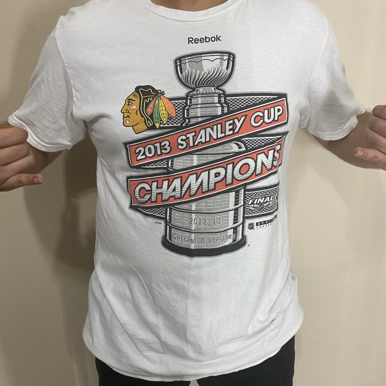 Reebok 2013 Stanley Cup Champion Chicago Blackhawks Tee Shirt