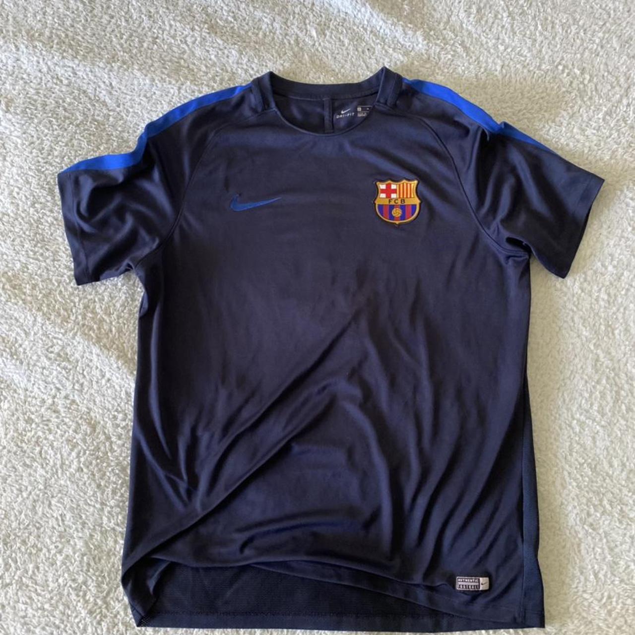 FC BARCELONA TRAINING TOP NIKE FOOTBALL SHIRTS... - Depop