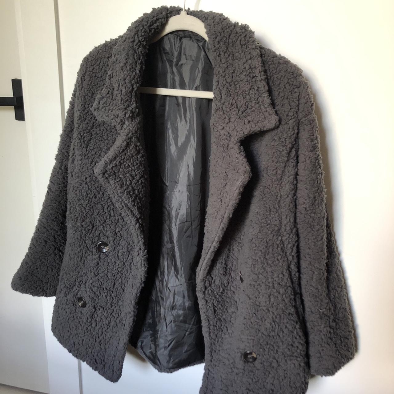 It’s a brand new charcoal colored teddy bear coat.... - Depop