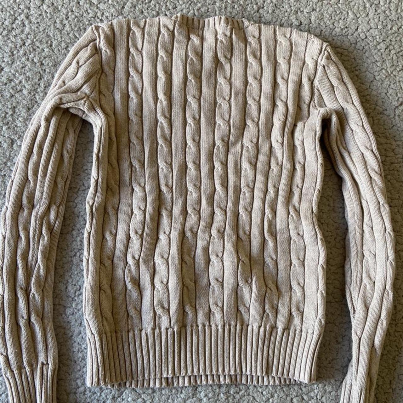 Authentic, beige Polo Ralph Lauren knitted jumper... - Depop