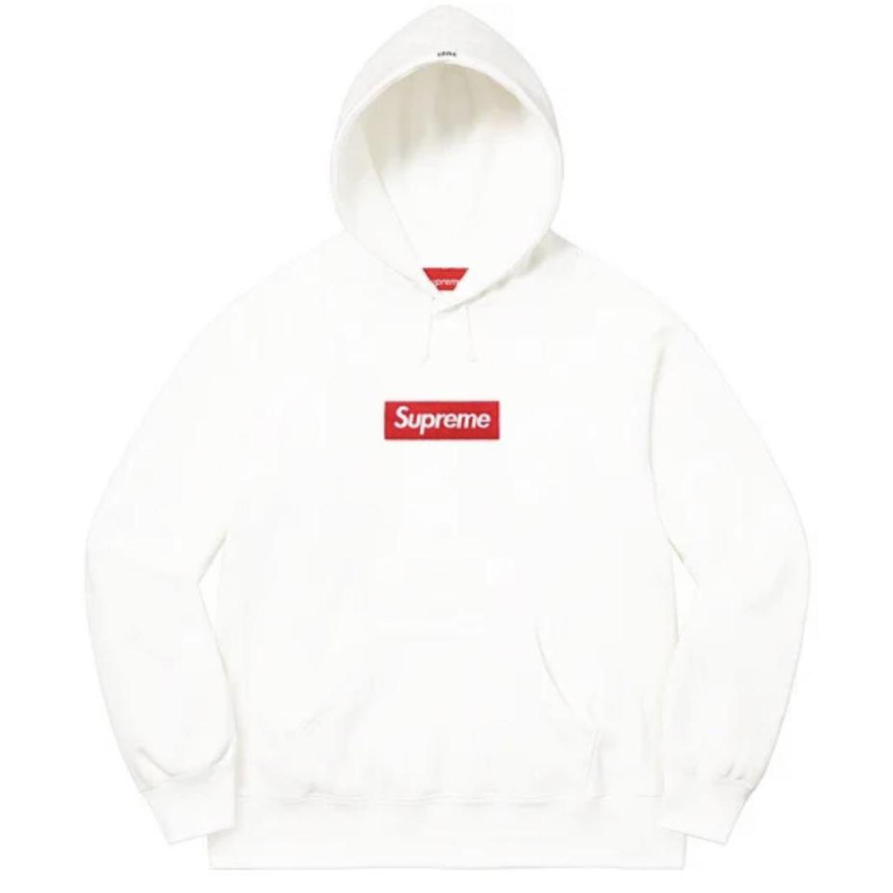 Supreme Box Logo Hooded Sweatshirt White... - Depop