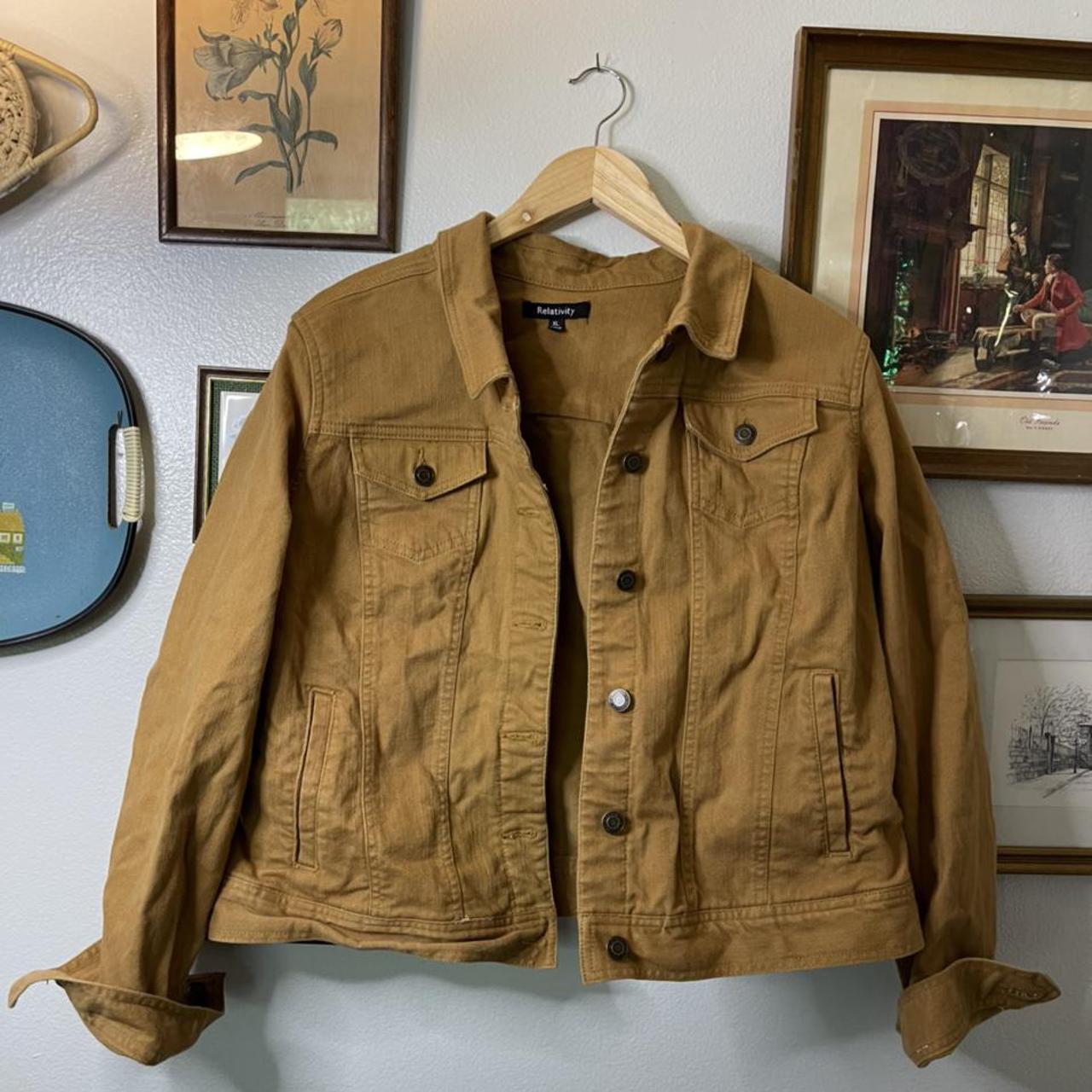camel denim jacket