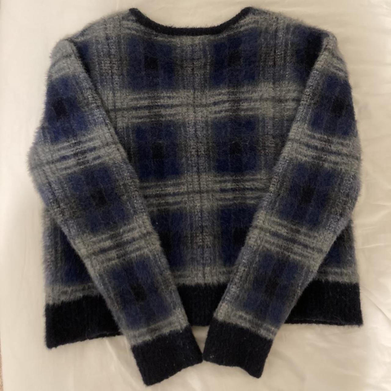 blue unif cardigan