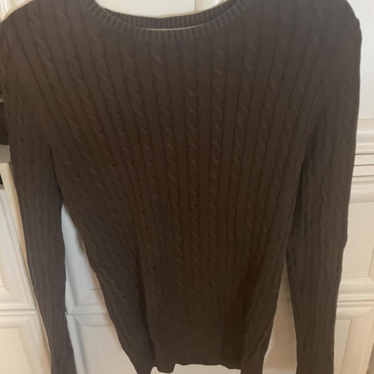 Brown cable knit sweater Super cute In great... - Depop