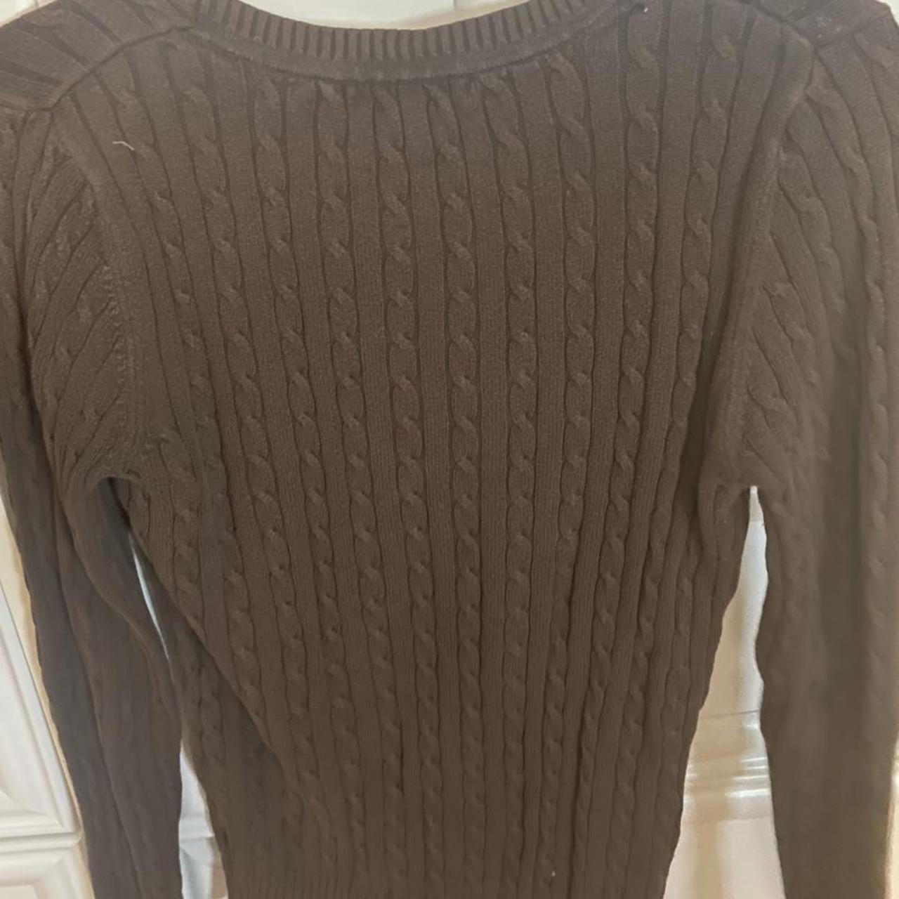 Brown cable knit sweater Super cute In great Depop