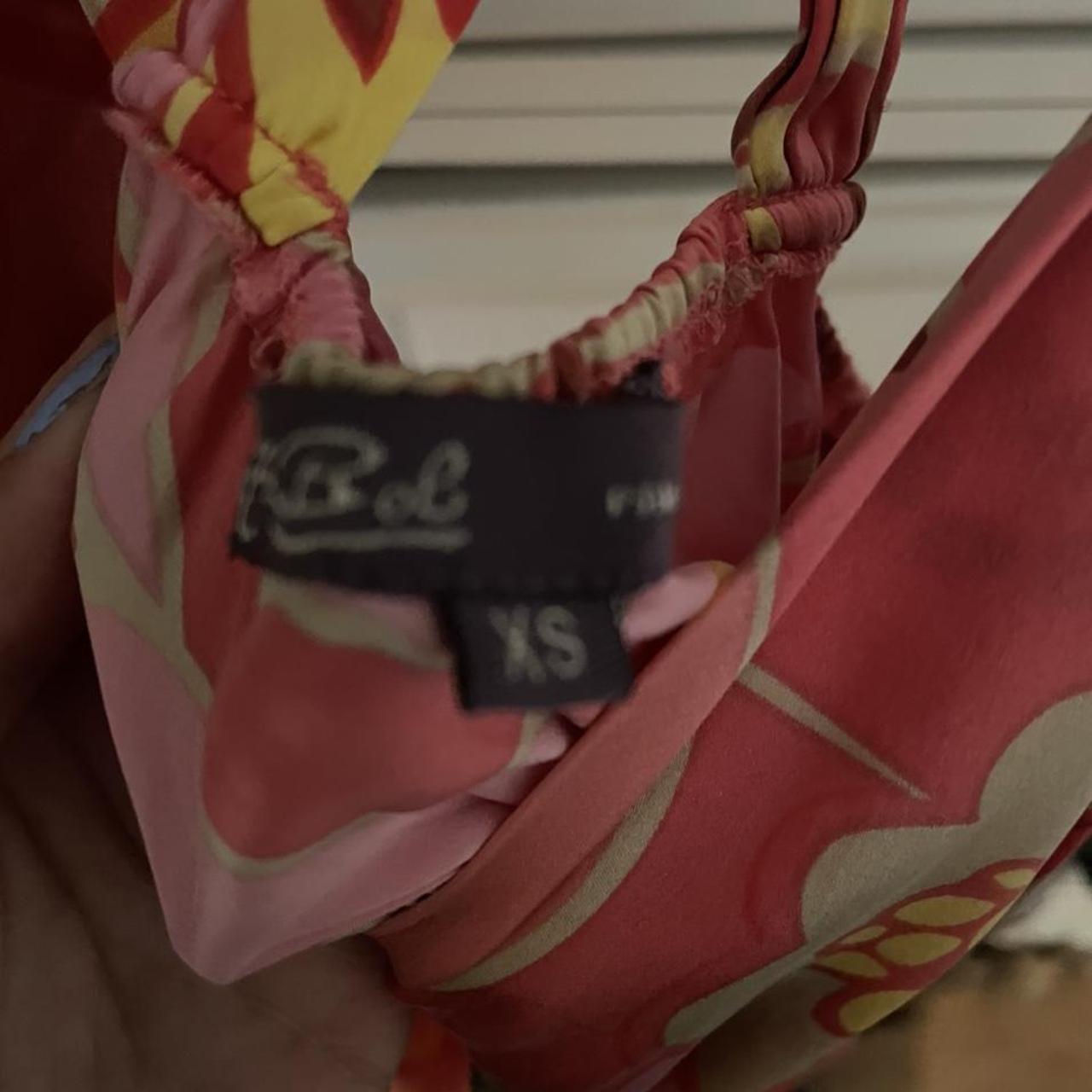 Pink and orange long dress So so cute! Depop