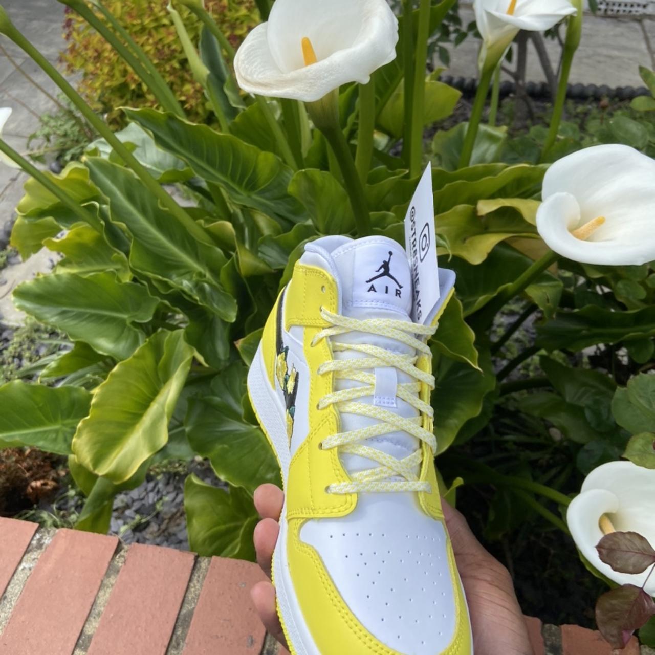 yellow floral air jordan 1