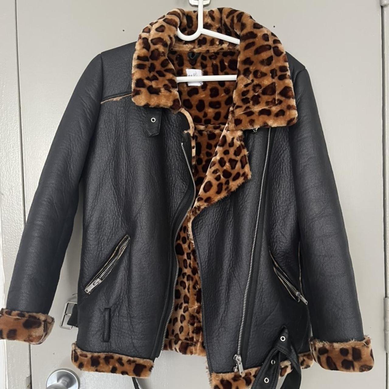 Princess Polly Leopard Biker Jacket Super Thick