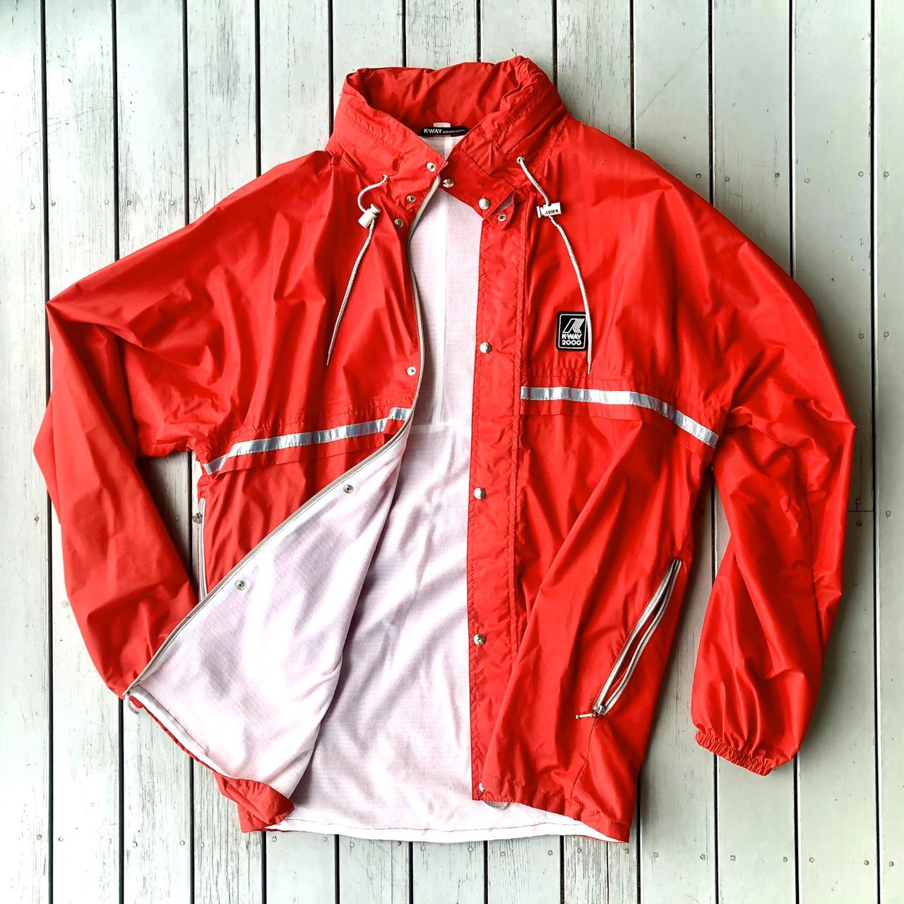 K-Way Men's Red and White Jacket