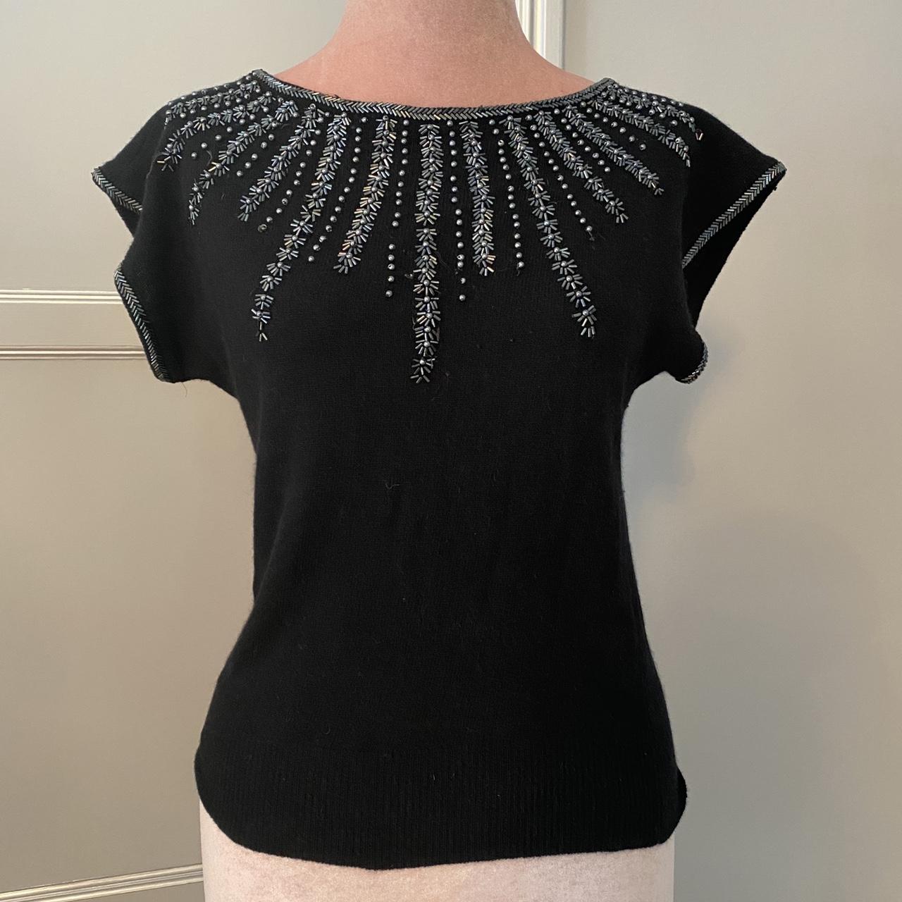A vintage beaded sweater with low back from Dita’s... - Depop
