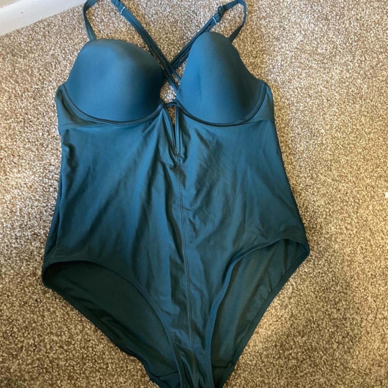 Emerald green one piece swimsuit Depop