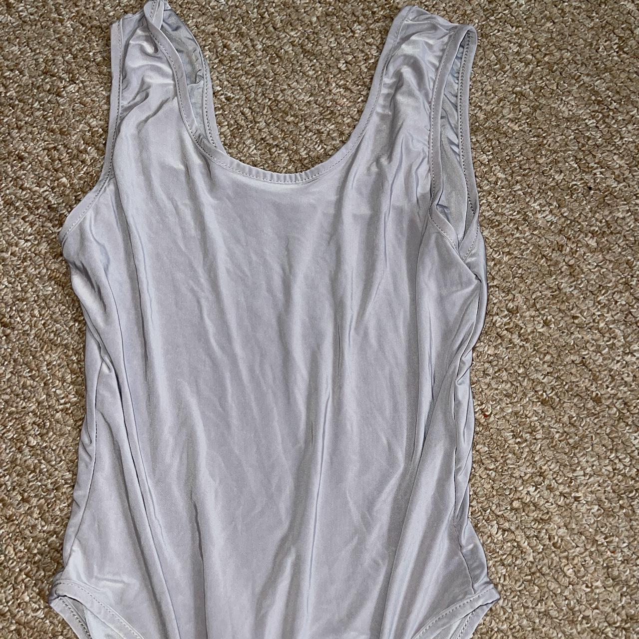 Isawitfirst slinky thin lilac bodysuit size 12 worn... - Depop