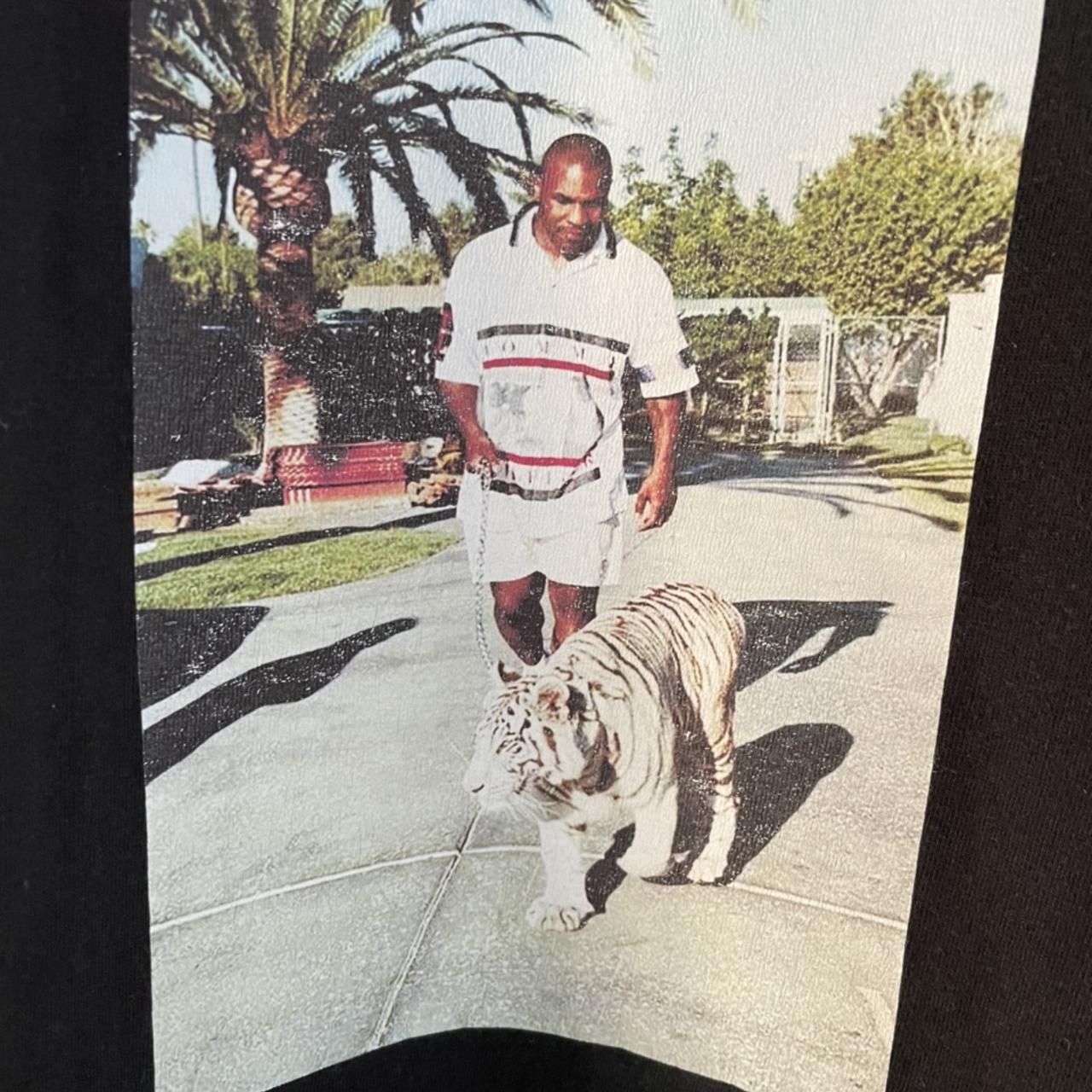 Mike Tyson white tiger t shirt Good condition... - Depop