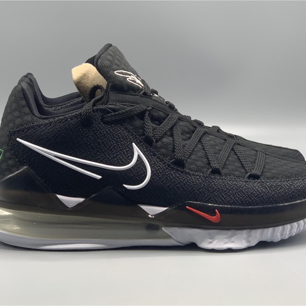 lebron 17 low black white multicolor