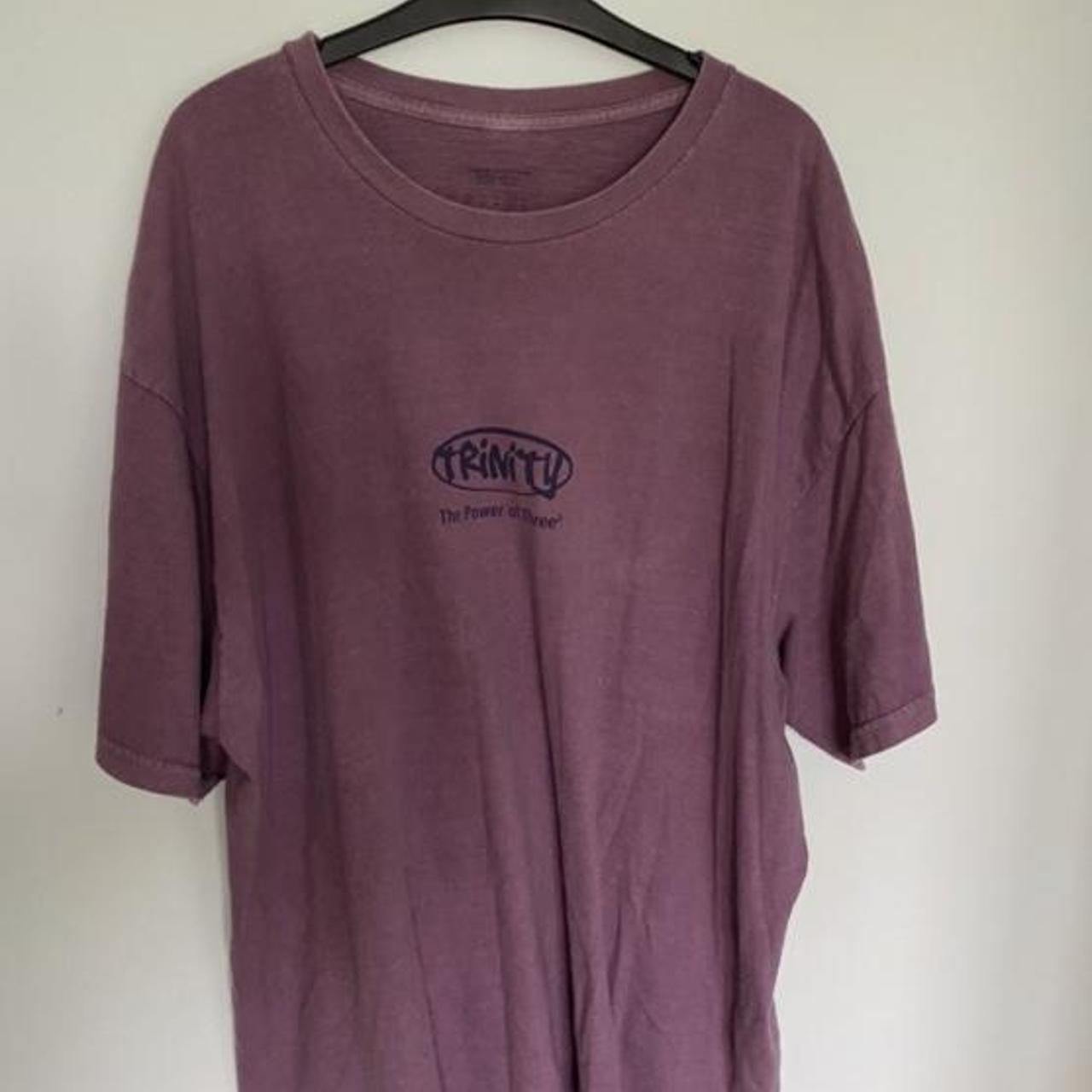 pink/purple urban outfitters graphic tee t... - Depop