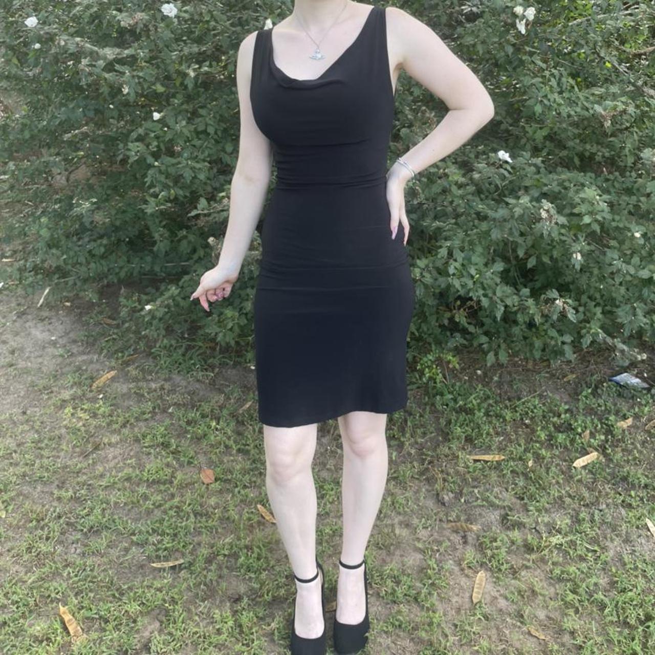 Black form cheap fitting dress