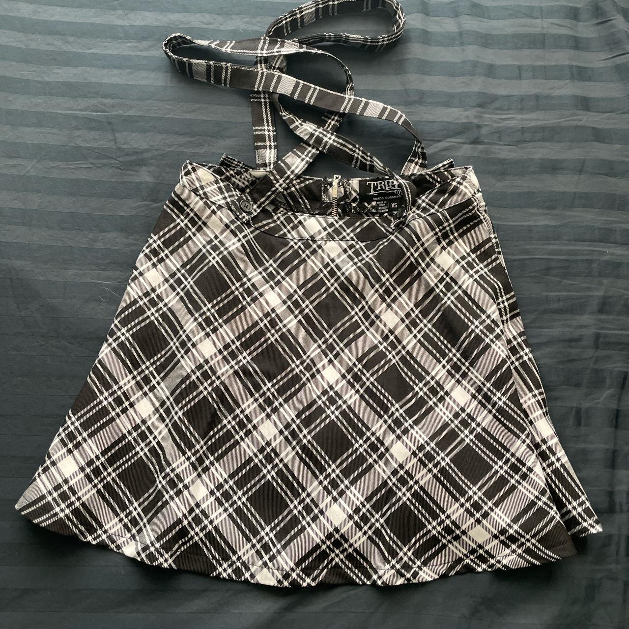 Tripp NYC Plaid Mini Skirt With Suspenders Size Depop