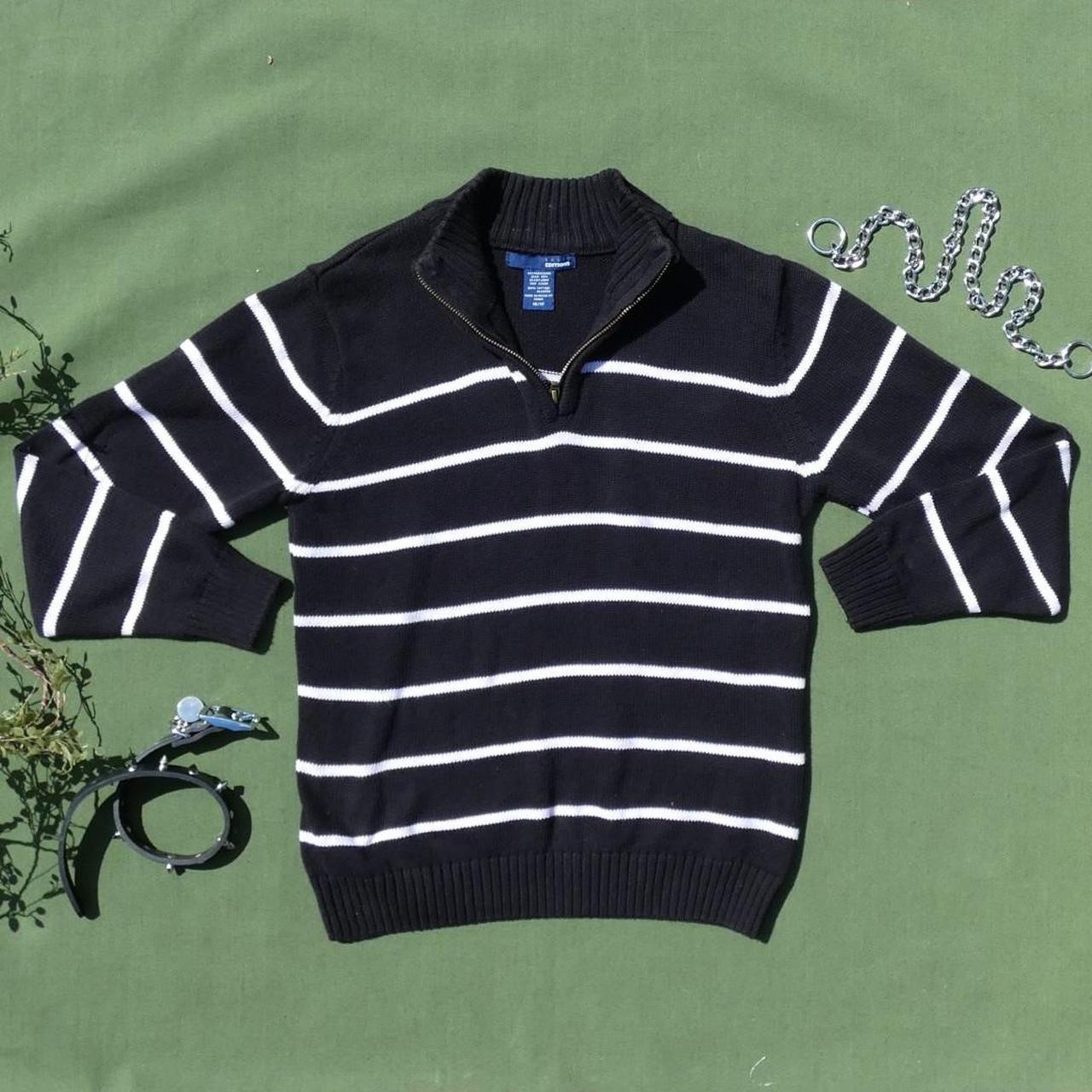 Product Image 1 - black knit striped quarter zip


✮