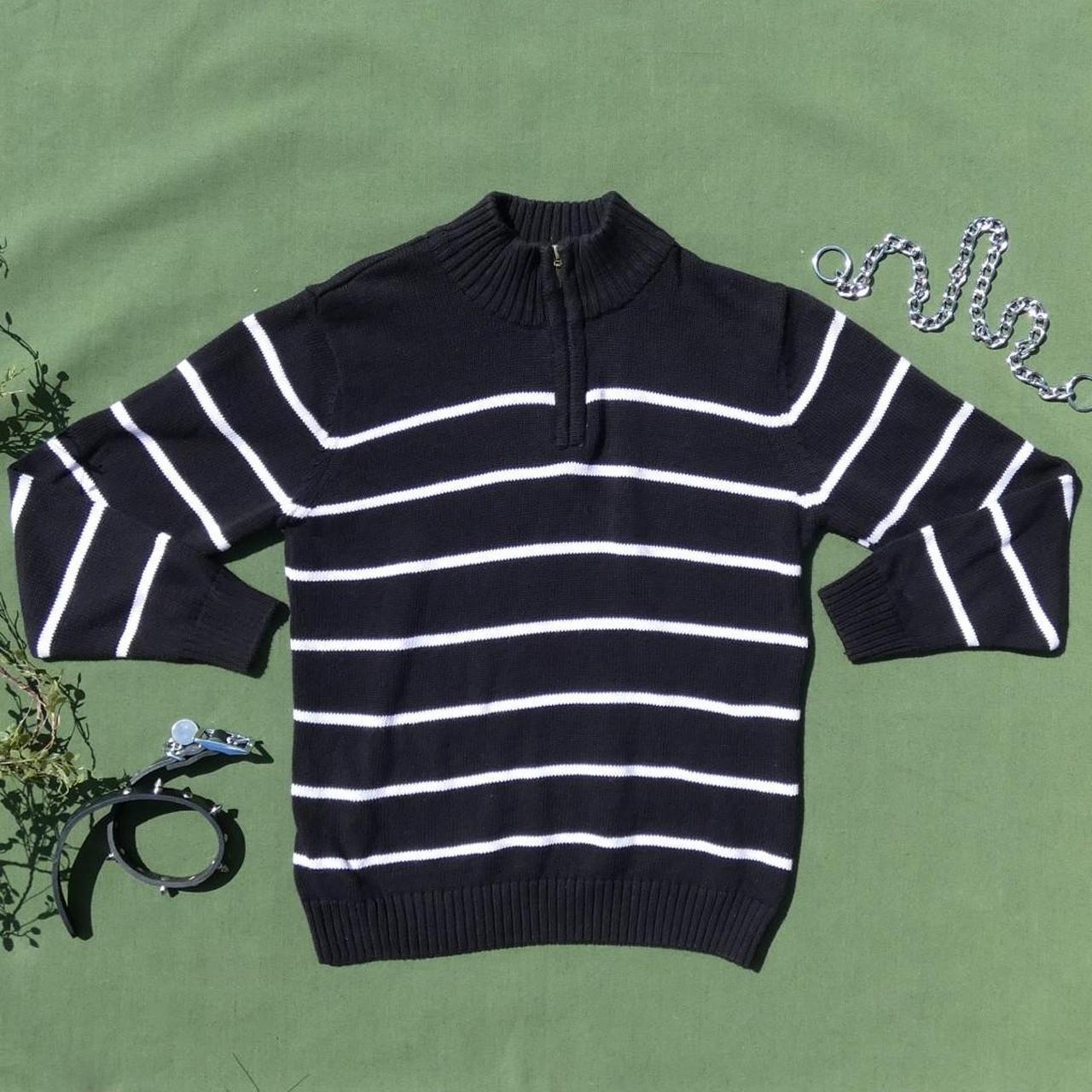 Product Image 2 - black knit striped quarter zip


✮