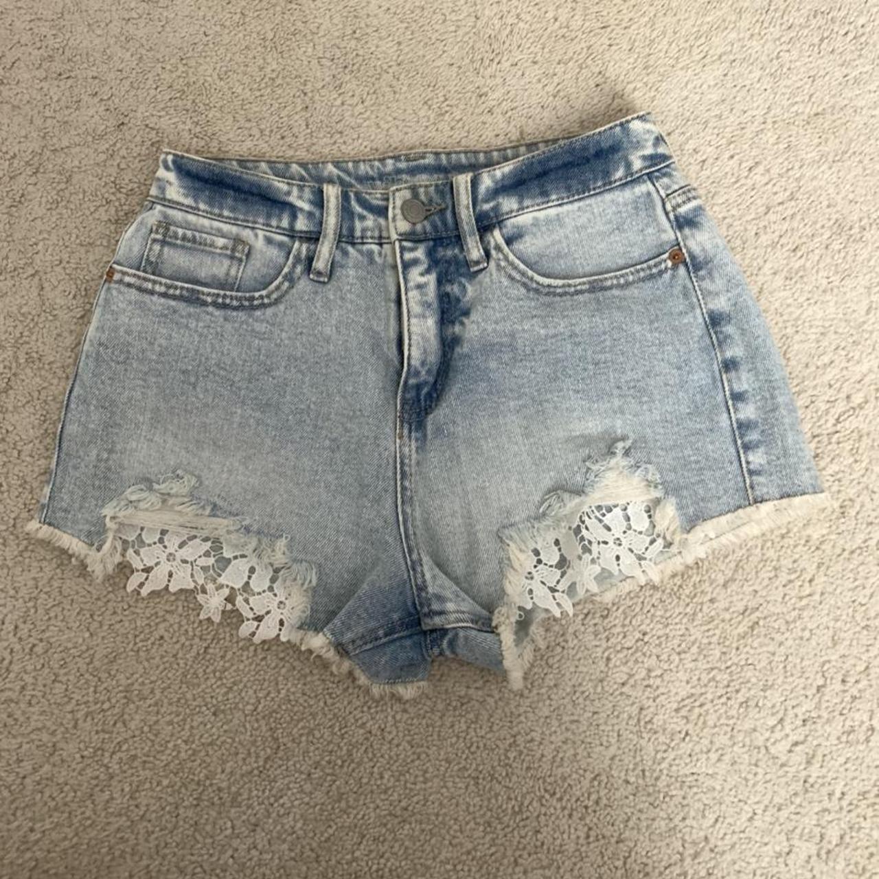 target-women-s-blue-shorts-depop